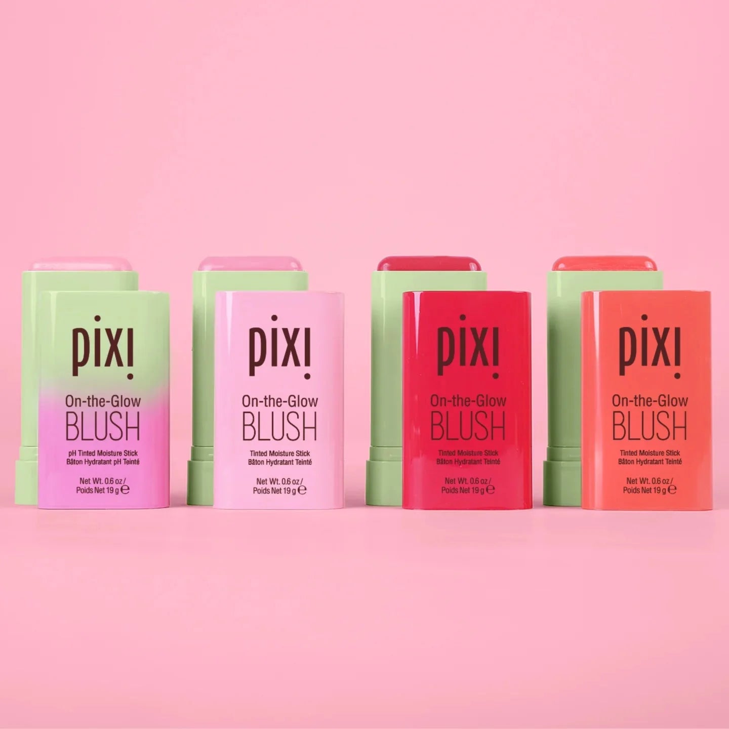 Pixi On The Glow Hydrating Tinted Stick Blush for Cheeks and Lips - Twin Pack