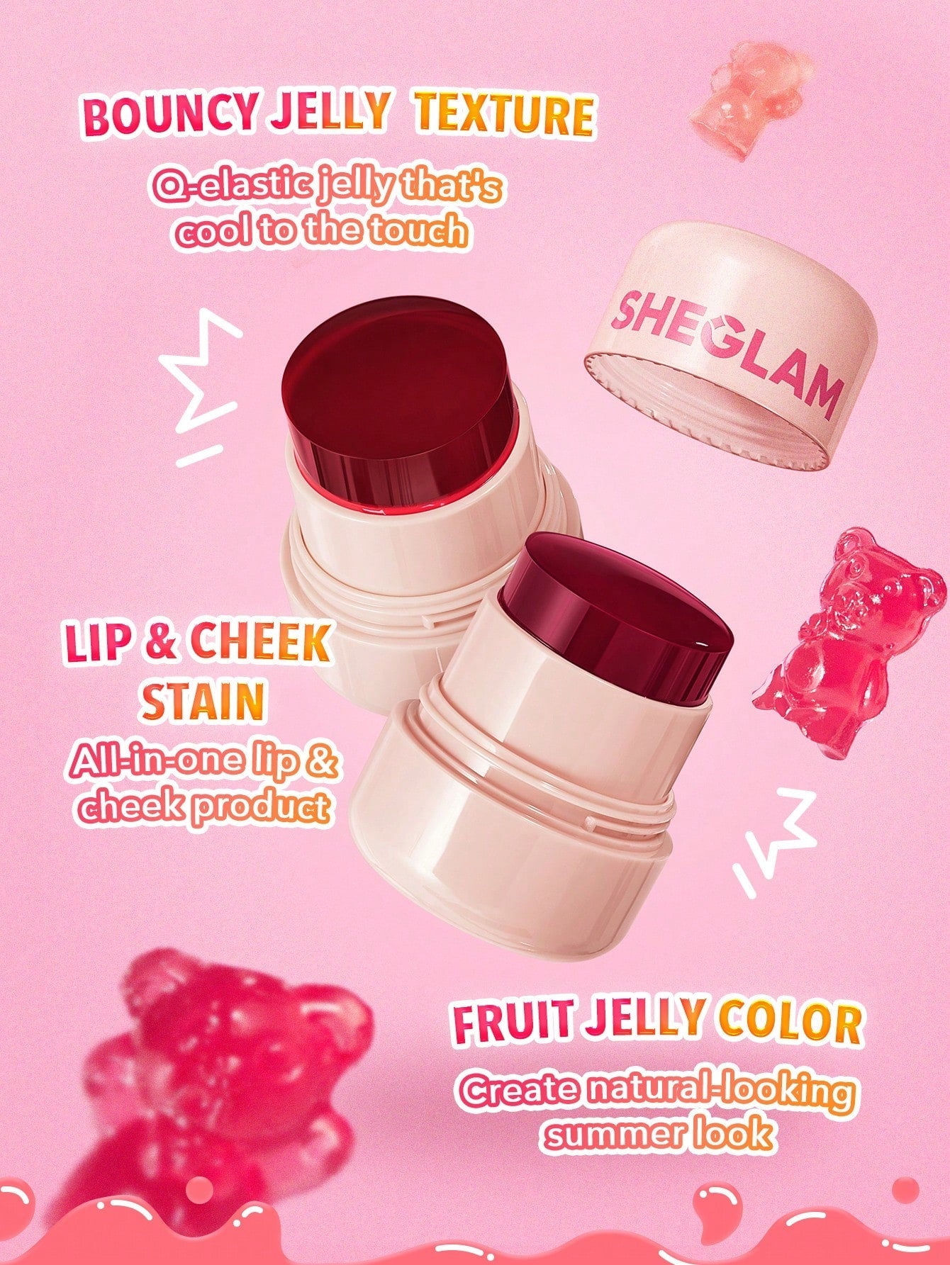 2 pieces Sheglam Jelly Tint -Licious  BUY 1 GET 1 FREE