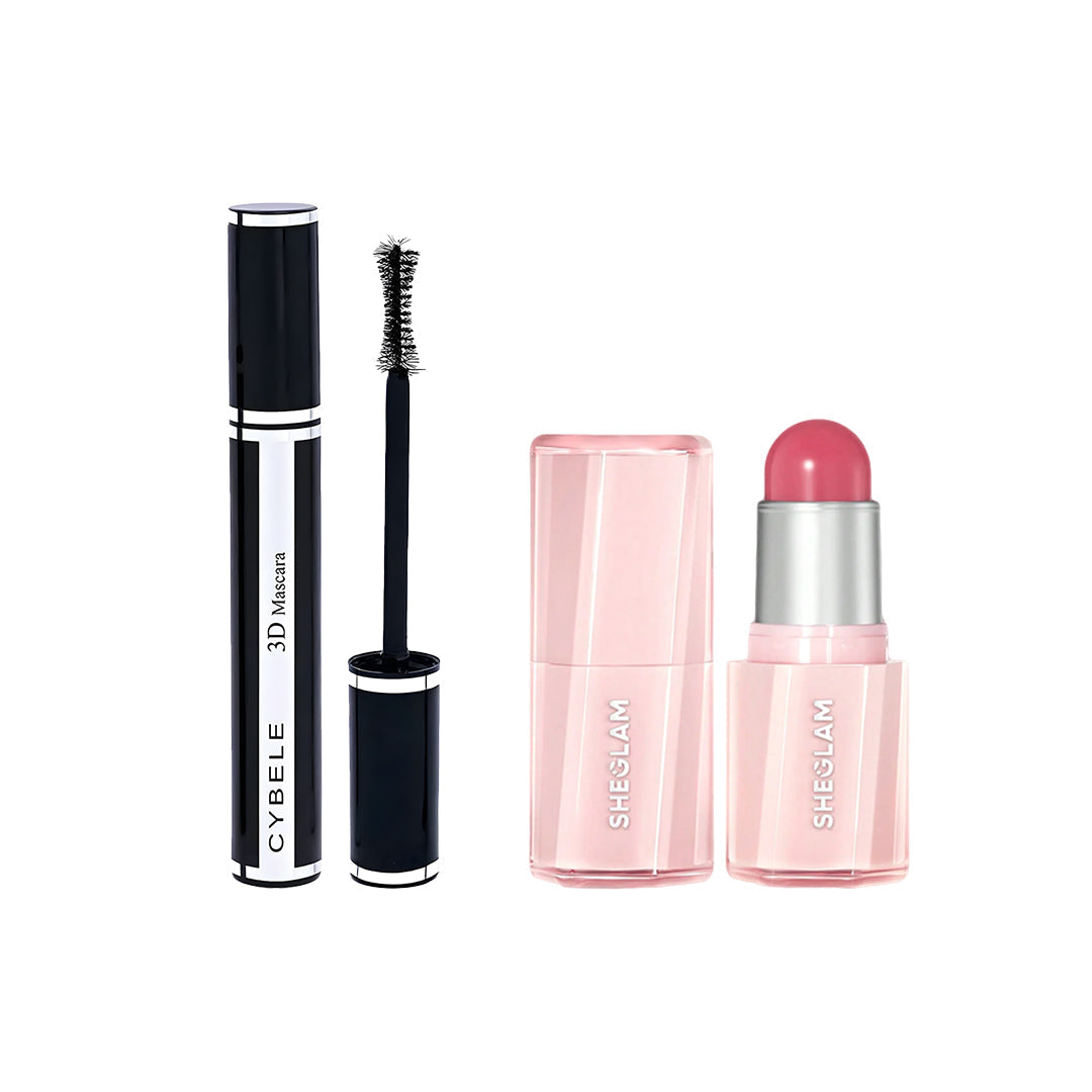 Buy 1 Get 1 Free – Cybele 3D Mascara + SHEGLAM Buttery Bliss Blush Stick