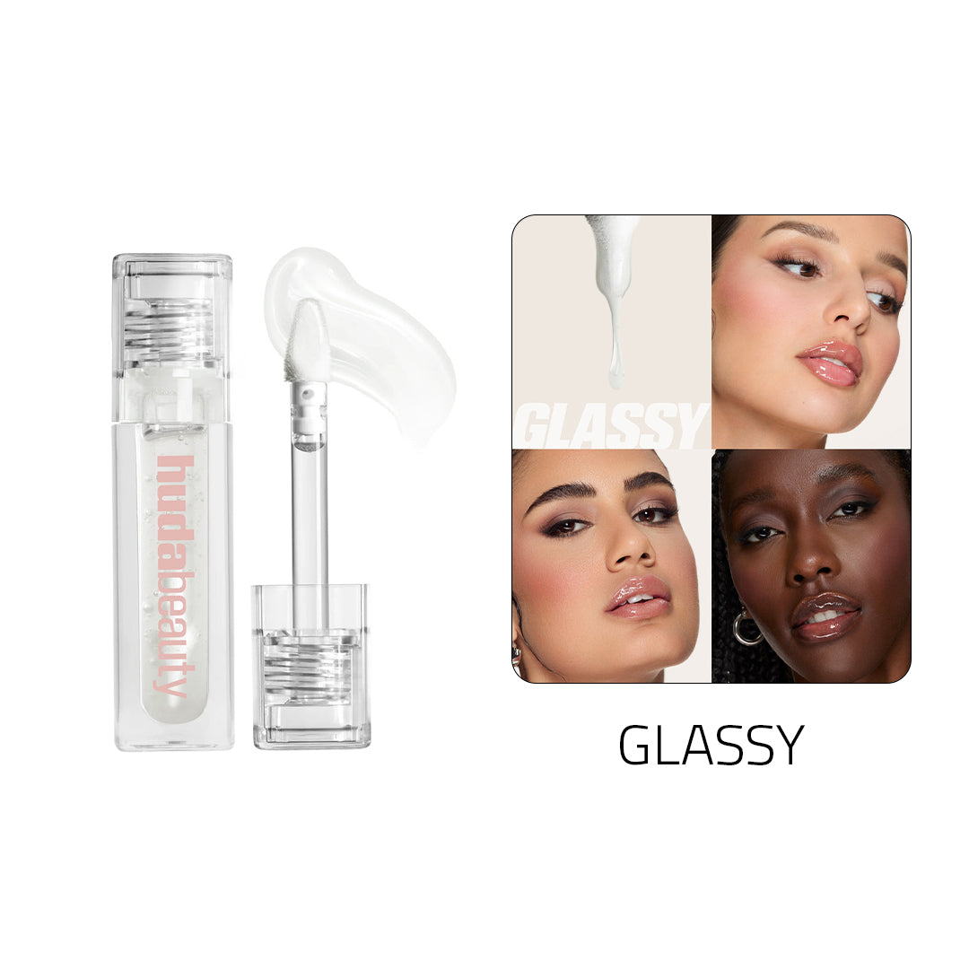 Huda Beauty Mascara, Blush & Lipgloss Trio – 50% OFF