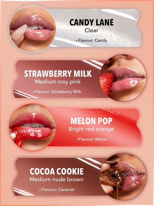 4 Pieces Sheglam Crystal Glaze lip Care